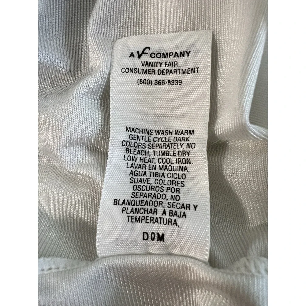 Vintage Vanity Fair Sleep‎ Top Sz 40/46 Women's White Y2K